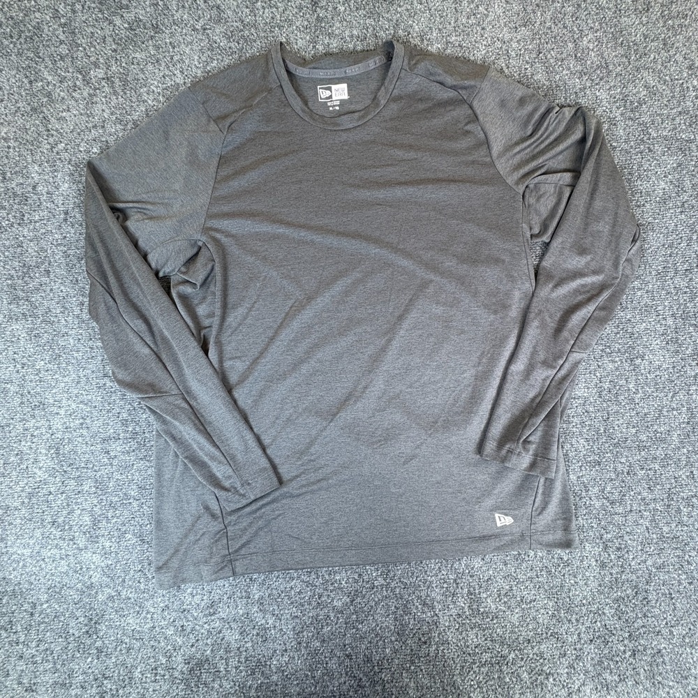 New‎ Era Performance Shirt Mens XL Gray Raglan Sleeve Athletic Comfort Crewneck